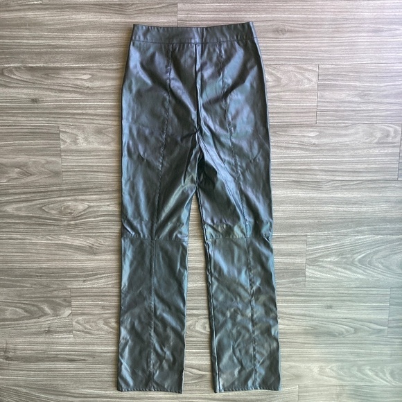 Missguided Petite Slit Front Faux Leather Pants in Black-NWOT - Picture 9 of 11